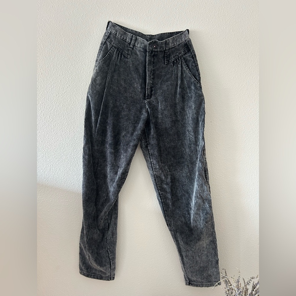 Vintage Cherokee Women's Charcoal High Waisted Corduroya